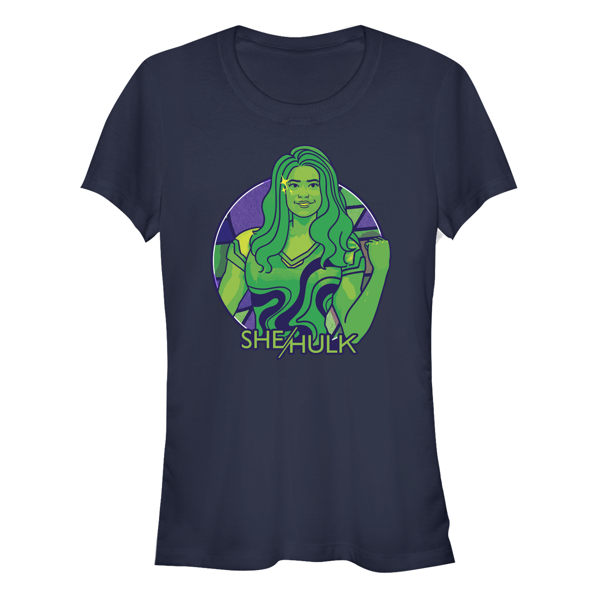 Marvel - She-Hulk Attorney at Law - Miss Hulk Color Block Circle Badge - Femme T-shirt