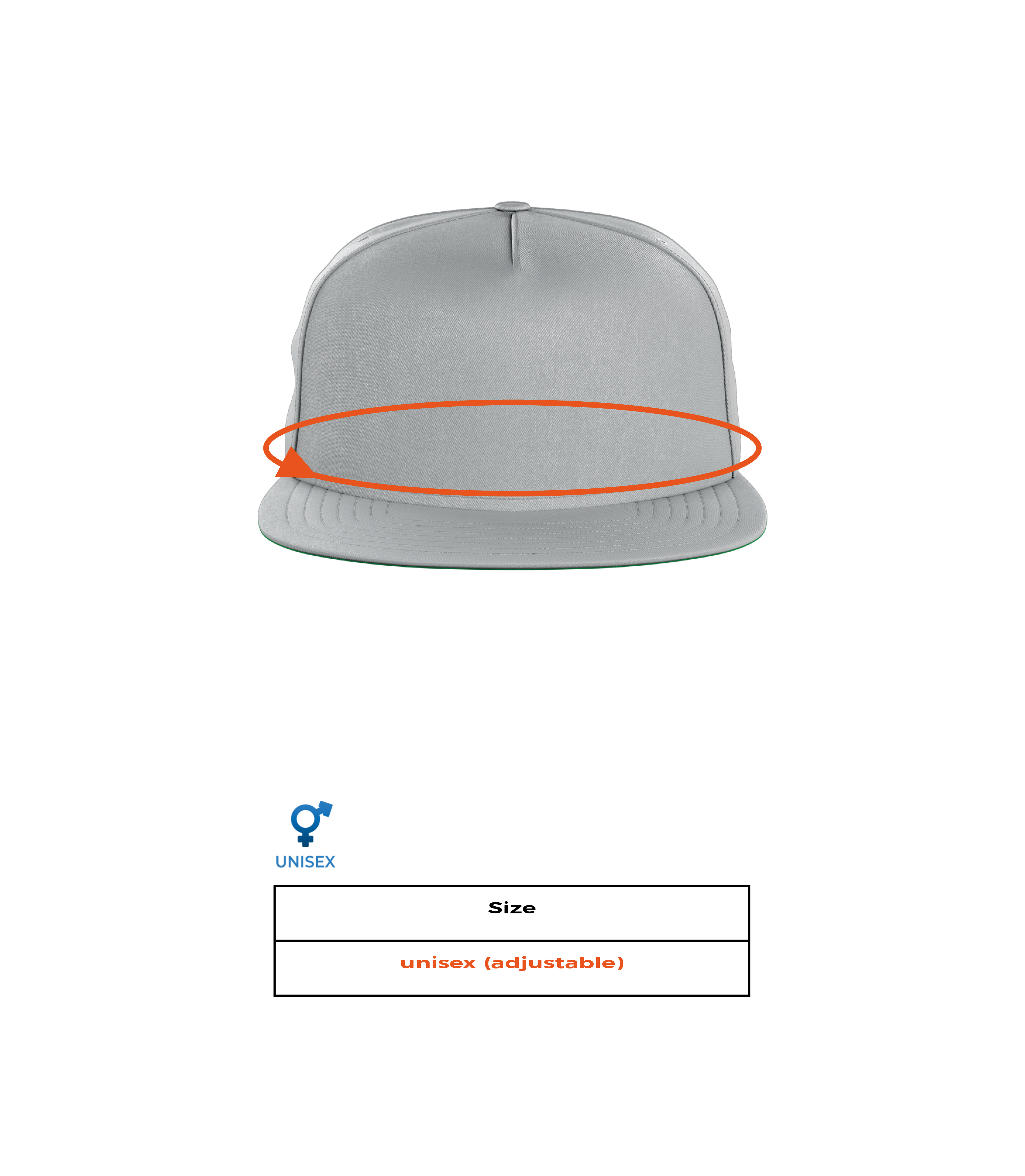 'Porsche 911 GT3 RS (992)' Silhouette - Casquette snapback - Tableau des tailles