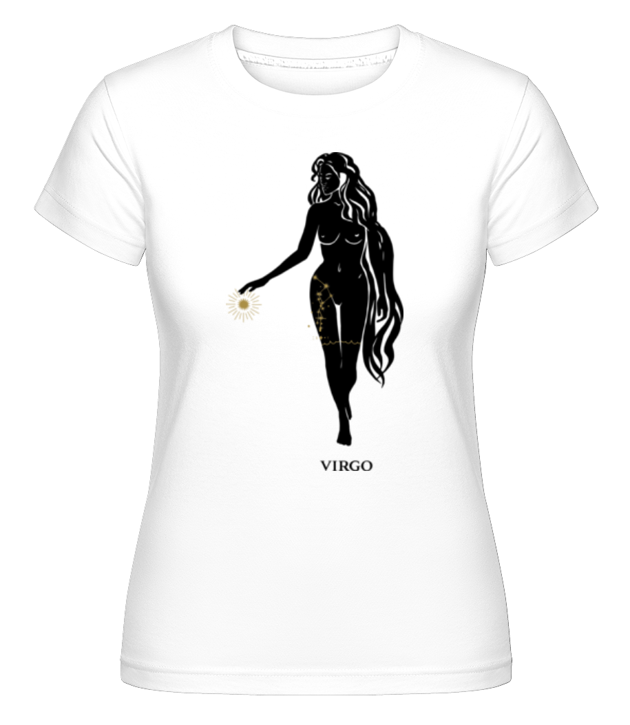 Female Zodiac Sign Virgo -  T-shirt Shirtinator femme - Blanc - Devant