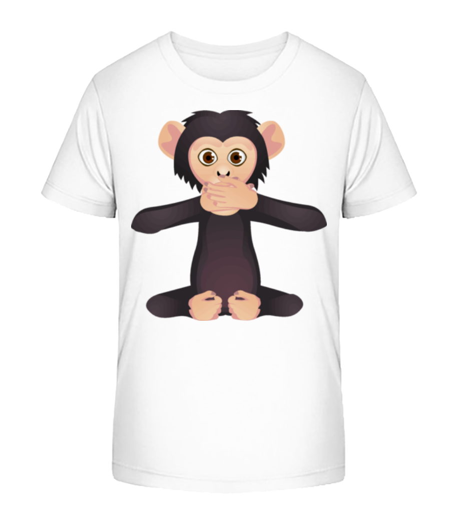 Aperçu: Singe Muet - T-shirt bio Enfant Stanley Stella 2.0 - Blanc - Devant