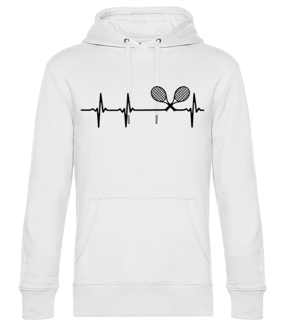 Aperçu: Pulsation Tennis - Sweat à capuche premium Unisexe - Blanc - Devant
