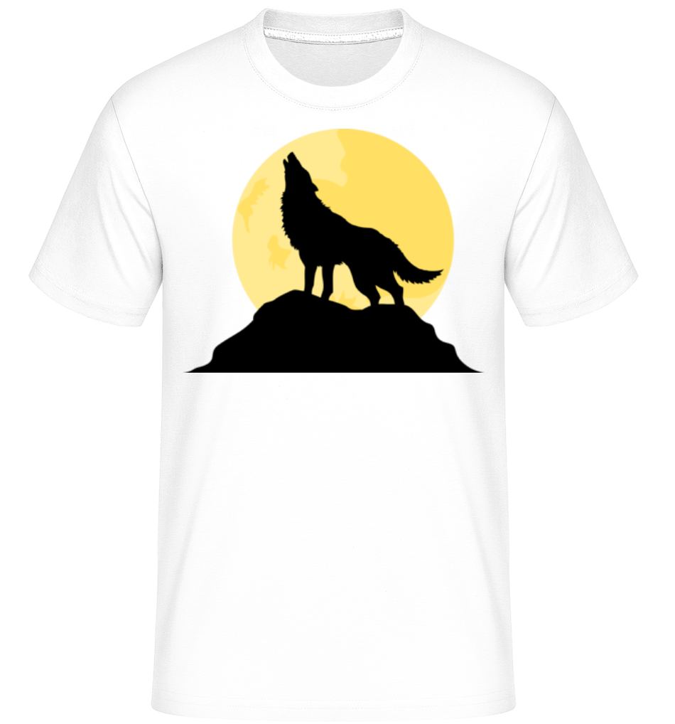 Aperçu: Gothic Wolve Sunset -  T-Shirt Shirtinator homme - Blanc - Devant