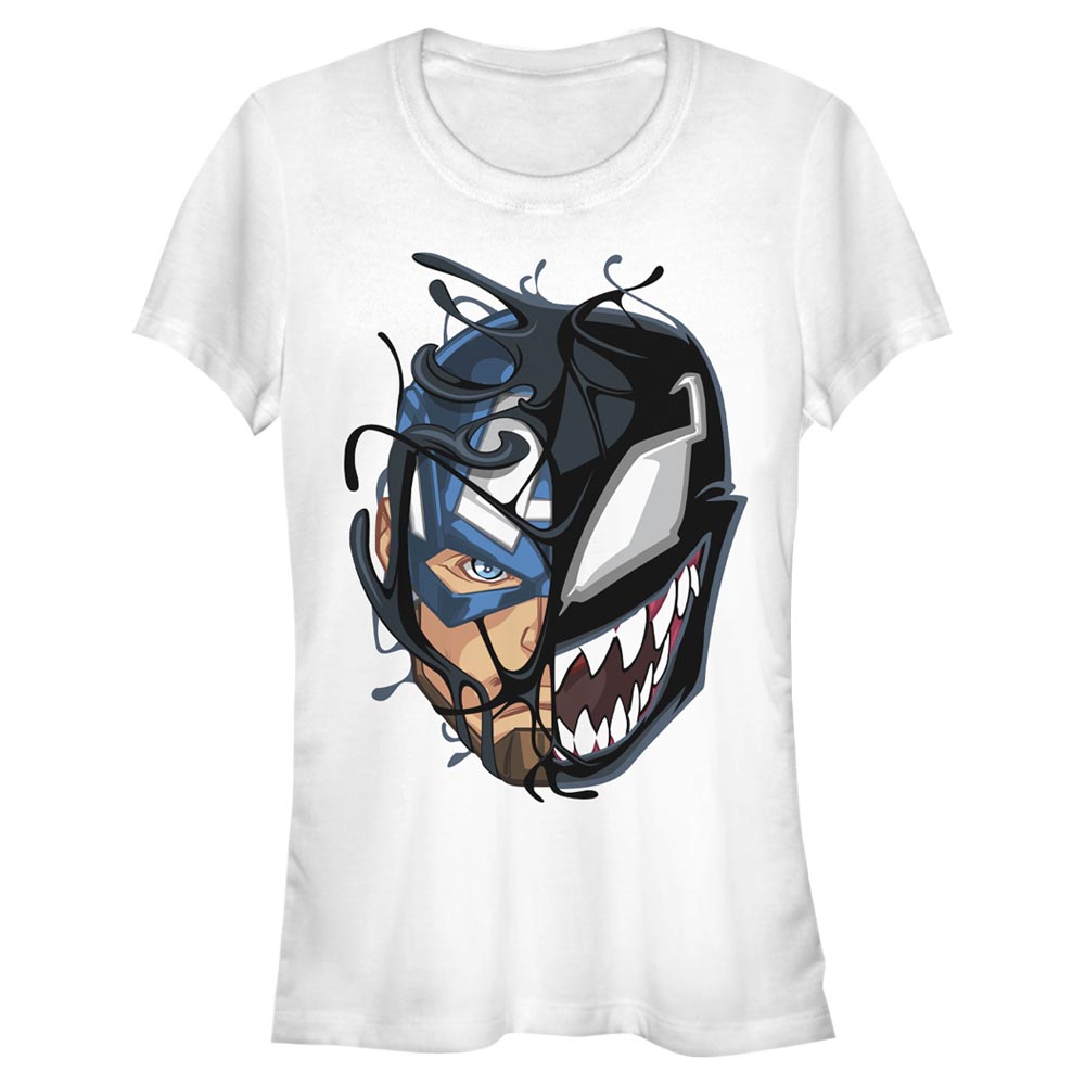 Aperçu: Marvel - Captain America Captain Venom - Femme T-shirt - Blanc - Devant