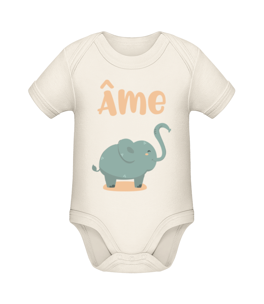 Âme Soeur 1 - Body manches courtes bio - Crème - Devant