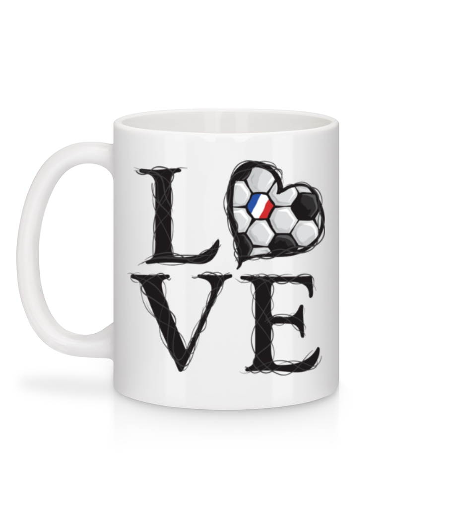 Aperçu: Football Amour France - Mug en céramique blanc - Blanc - Derrière