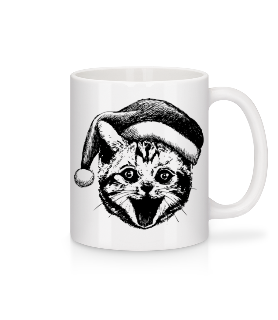 Chat De Noël · Mug en céramique blanc