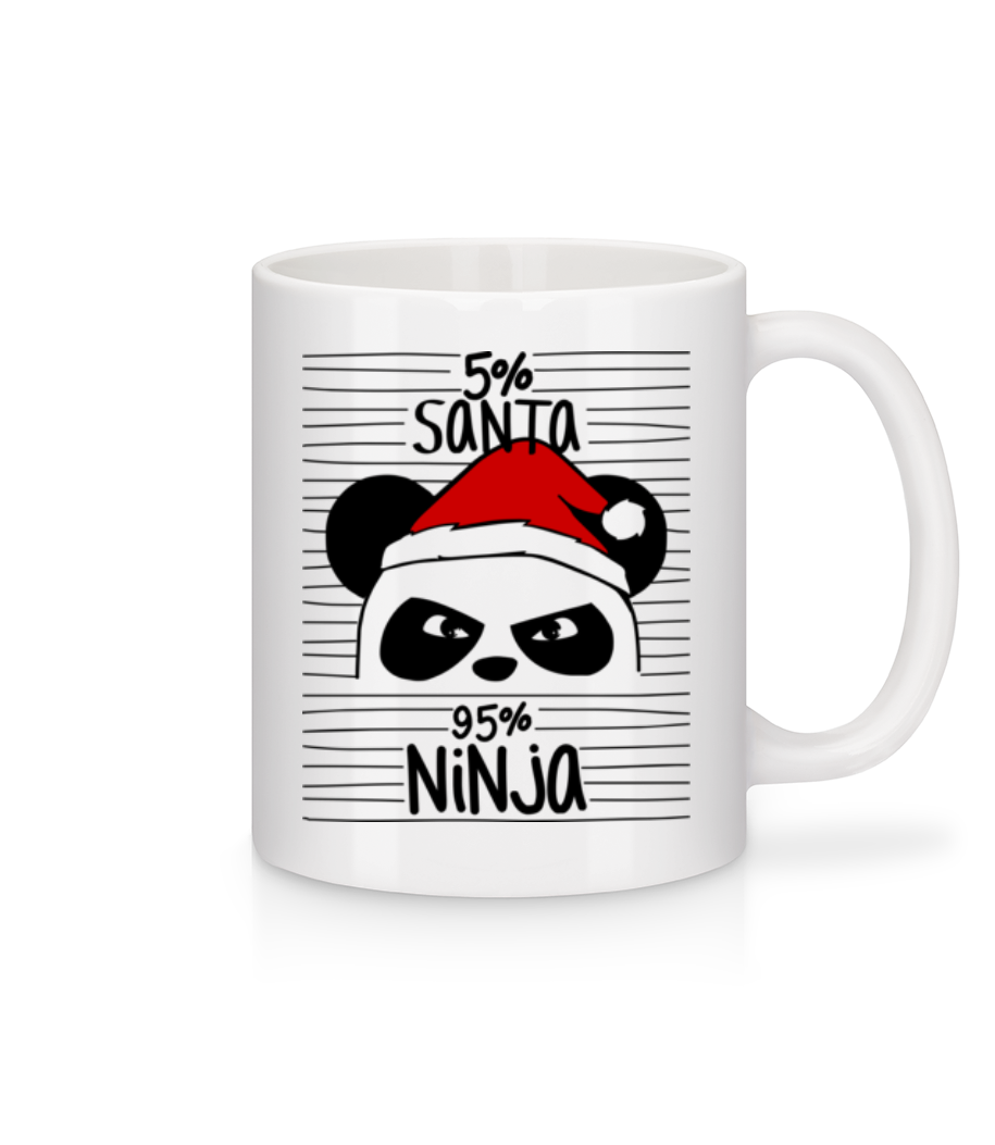Santa Ninja Panda · Mug en céramique blanc