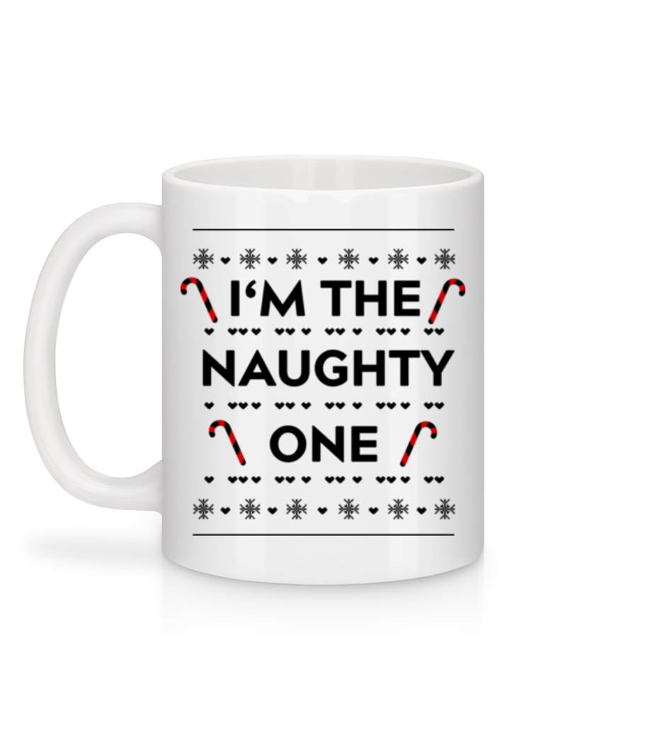 Aperçu: I'm The Naughty One - Mug en céramique blanc - Blanc - Derrière
