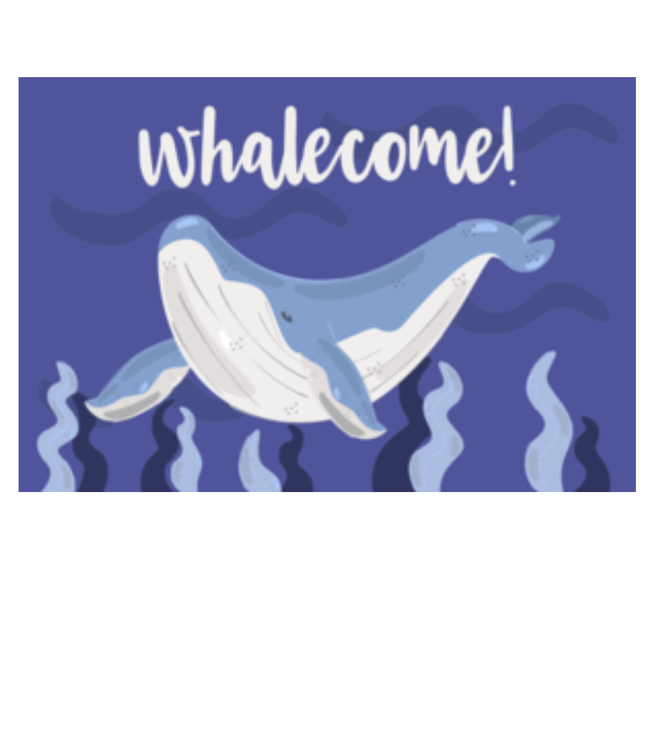 Aperçu: Whalecome - Paillasson - Blanc - Devant