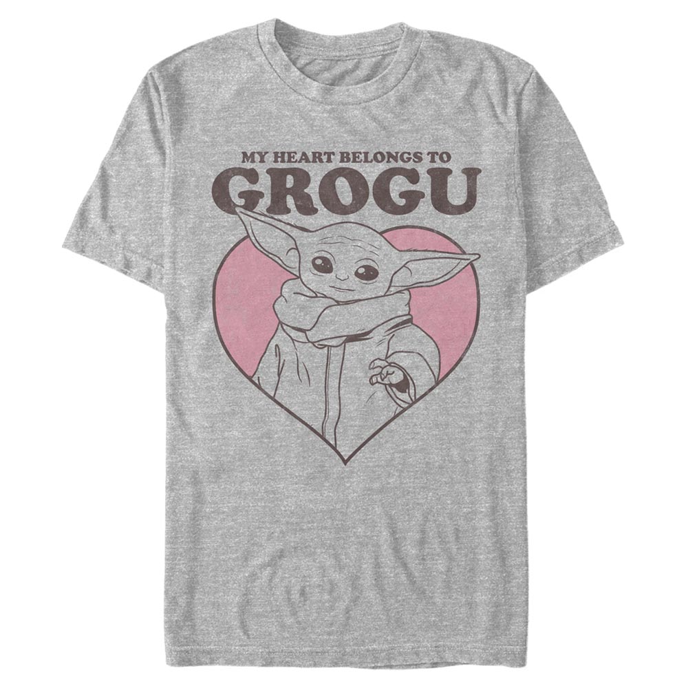 Star Wars - The Mandalorian - Grogu My Heart Belongs To - Valentine's Day - Homme T-shirt