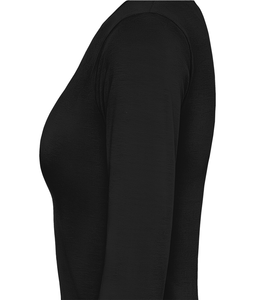 Aperçu: Sister Elf - T-shirt à manches longues standard Femme - Noir - Gauche