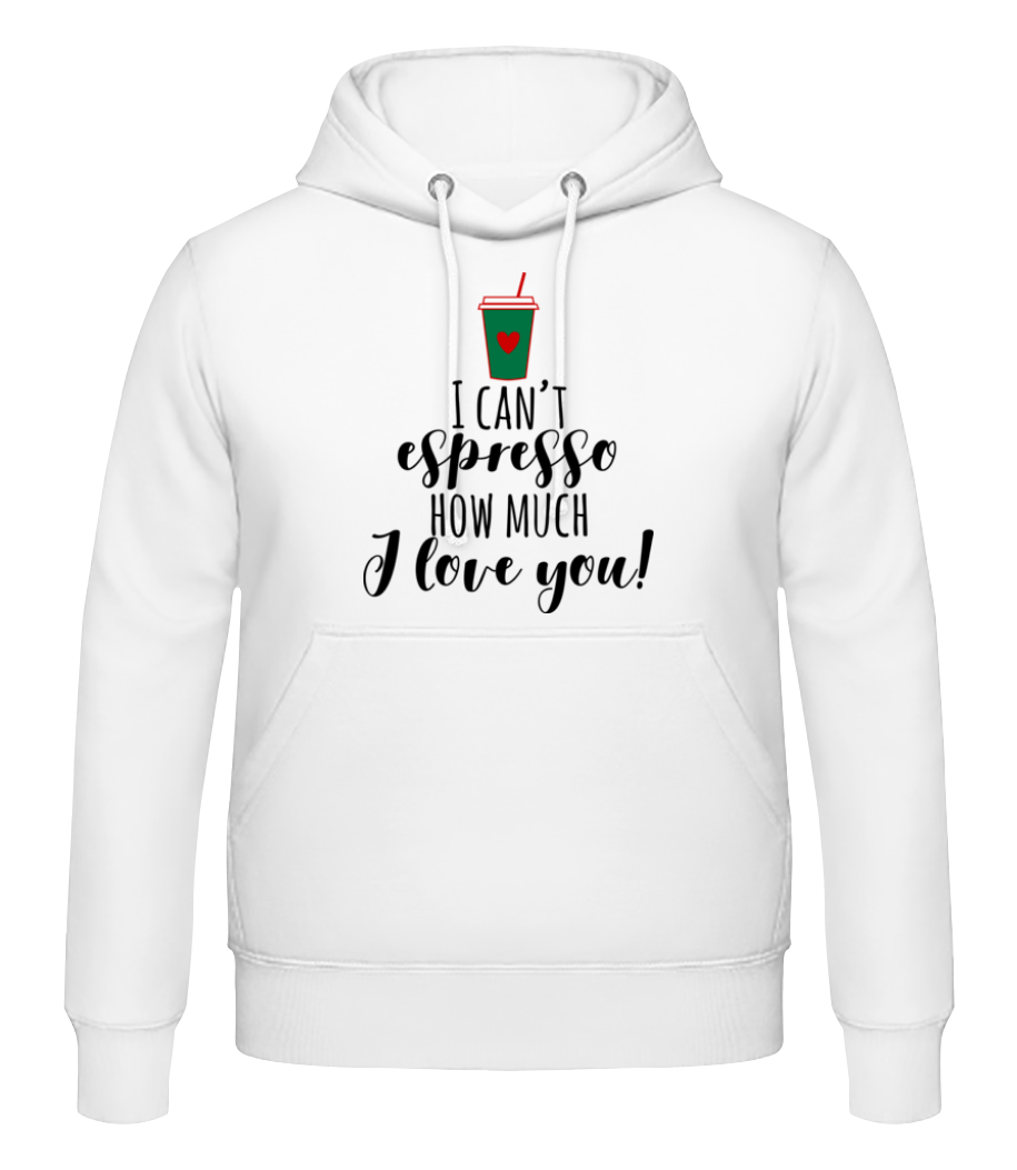 I Can't Espresso - Sweat à capuche Homme - Blanc - Devant