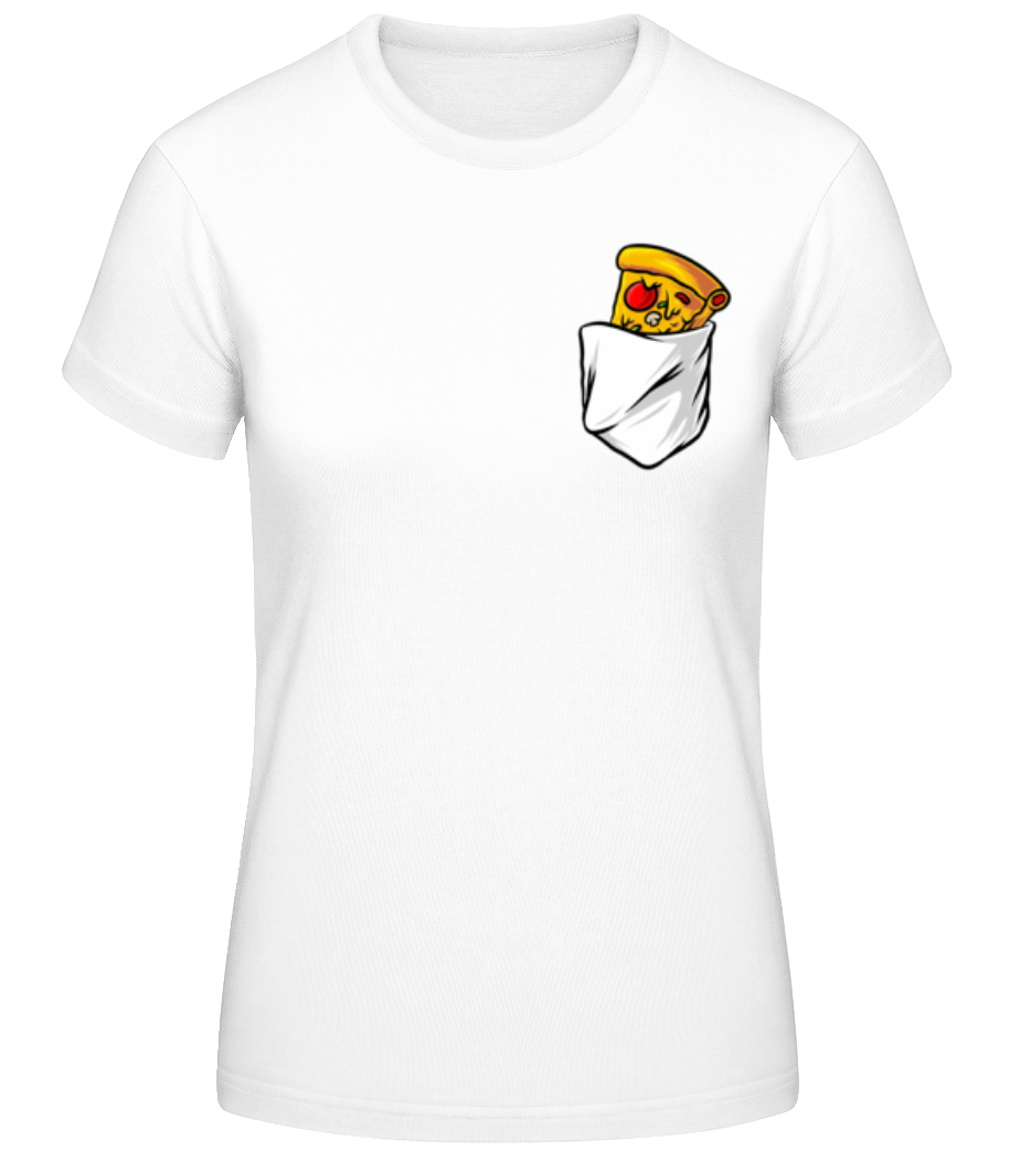 Pizza Poche Poitrine - T-shirt standard Femme - Blanc - Devant