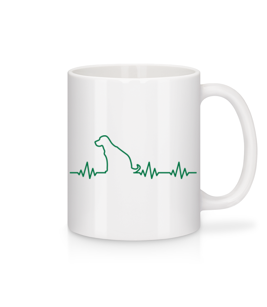 Pulsation Chien · Mug en céramique blanc