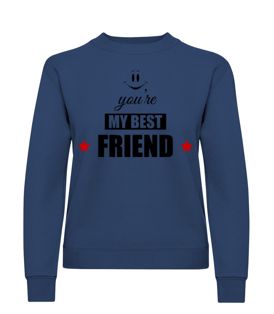 Vorschau: You're My Best Friend - Frauen Pullover - Marine - Vorne