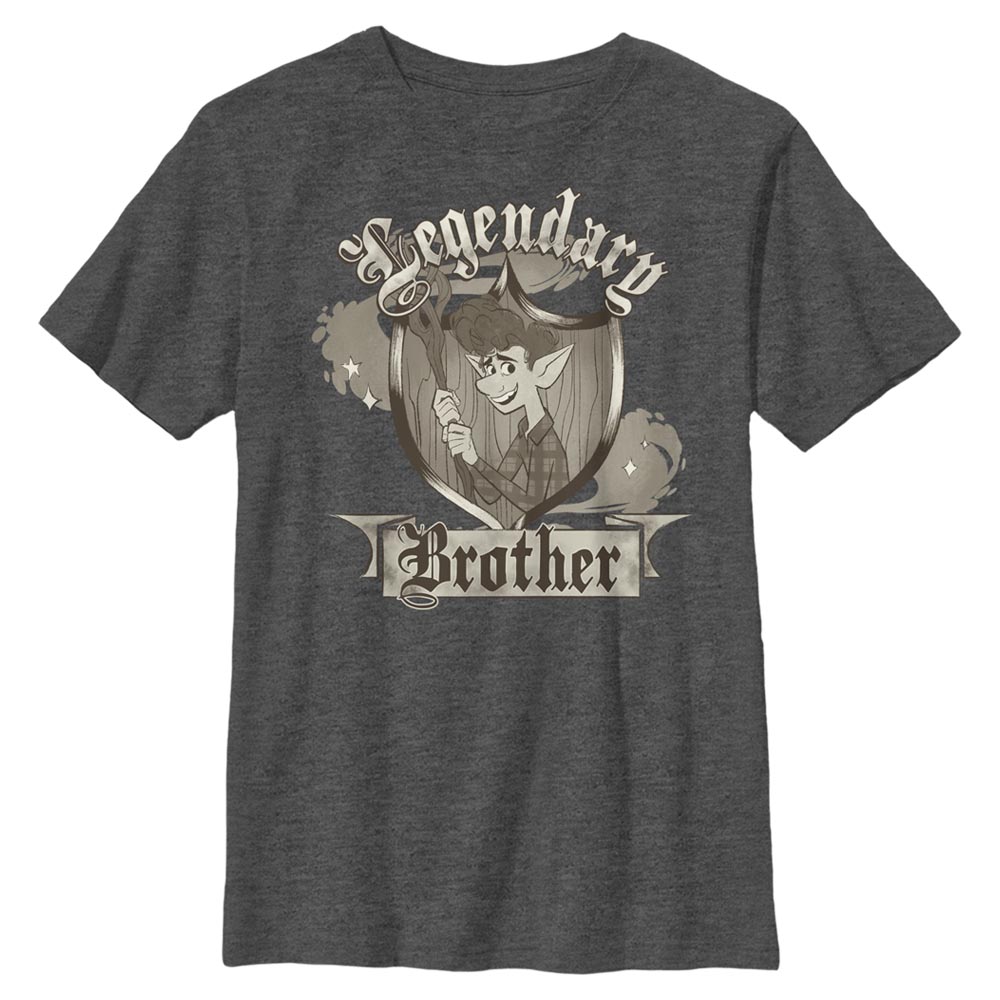 Aperçu: Pixar - En avant - Ian Legendary Lil Brother - Enfant T-shirt - Anthracite chiné - Devant