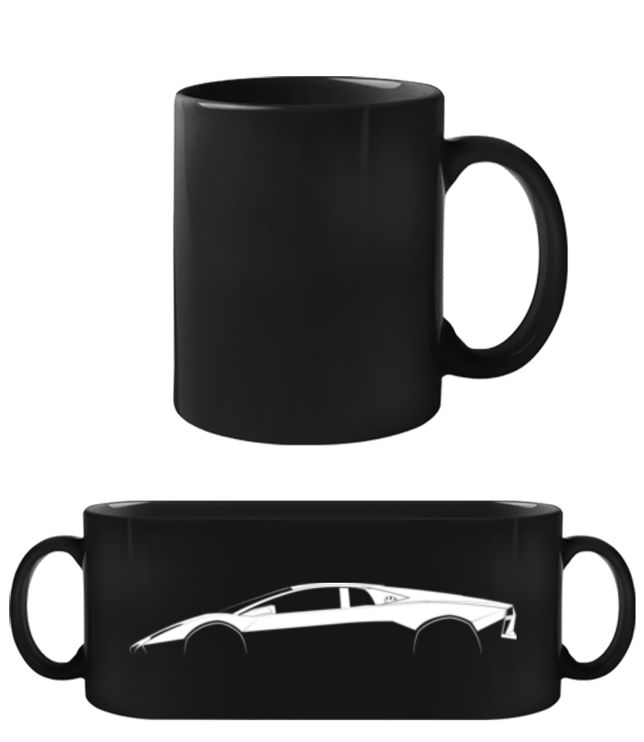 'Lamborghini Reventon' Silhouette · Tasse Noire
