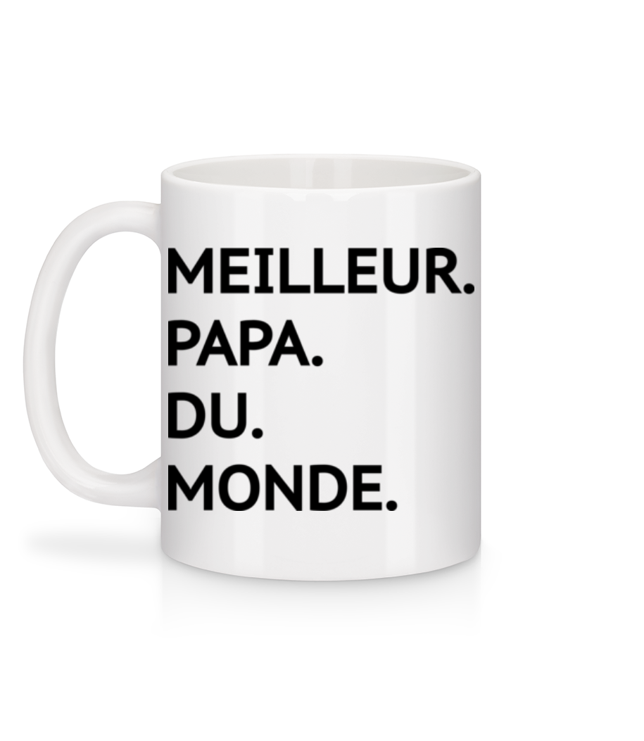 Aperçu: Meilleur Papa Du Monde - Mug en céramique blanc - Blanc - Derrière