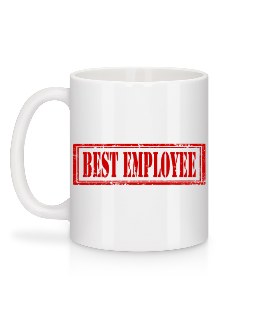 Aperçu: Best Employee Sign - Mug en céramique blanc - Blanc - Derrière