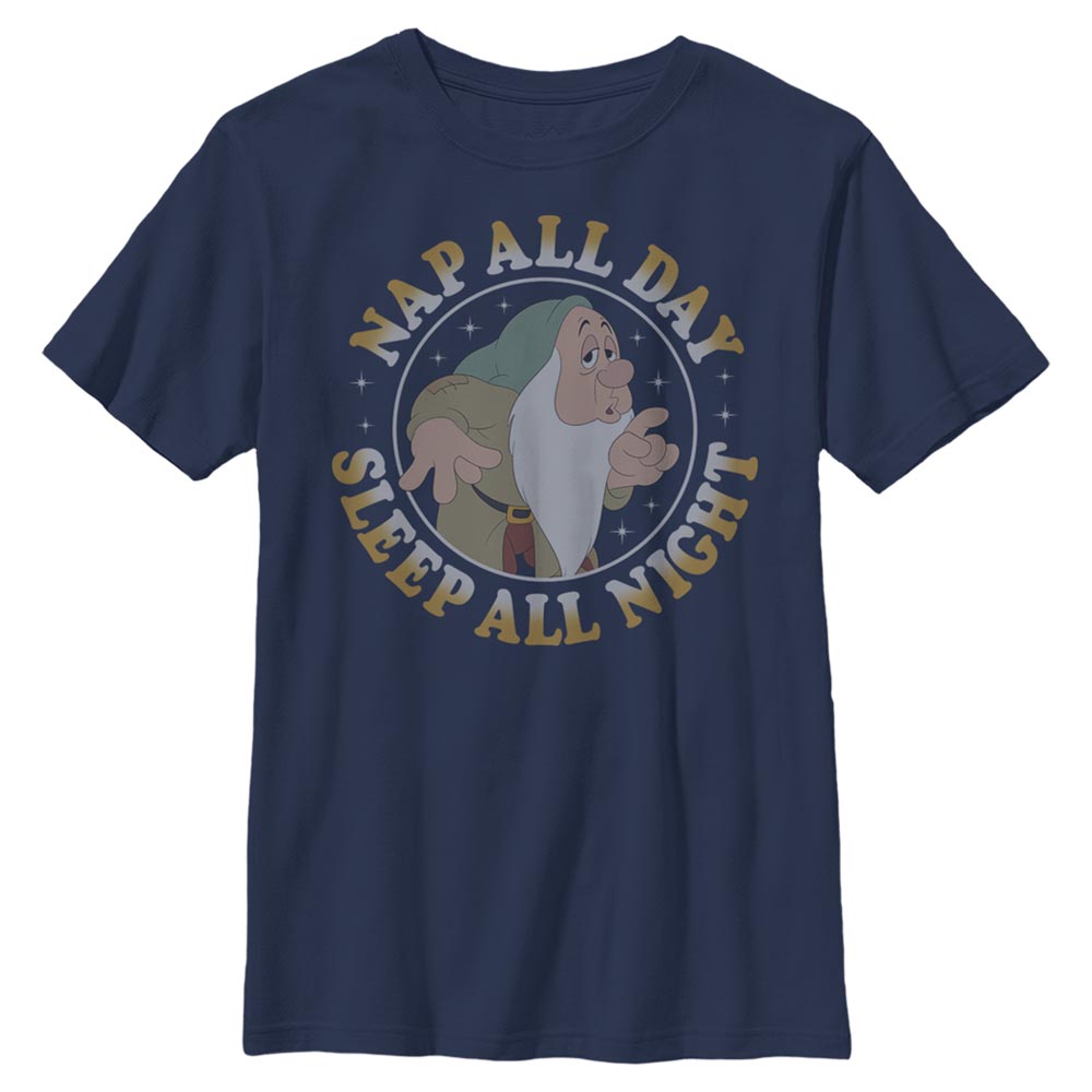 Disney - Blanche-Neige et les Sept Nains - Dormeur Nap All Day - Enfant T-shirt