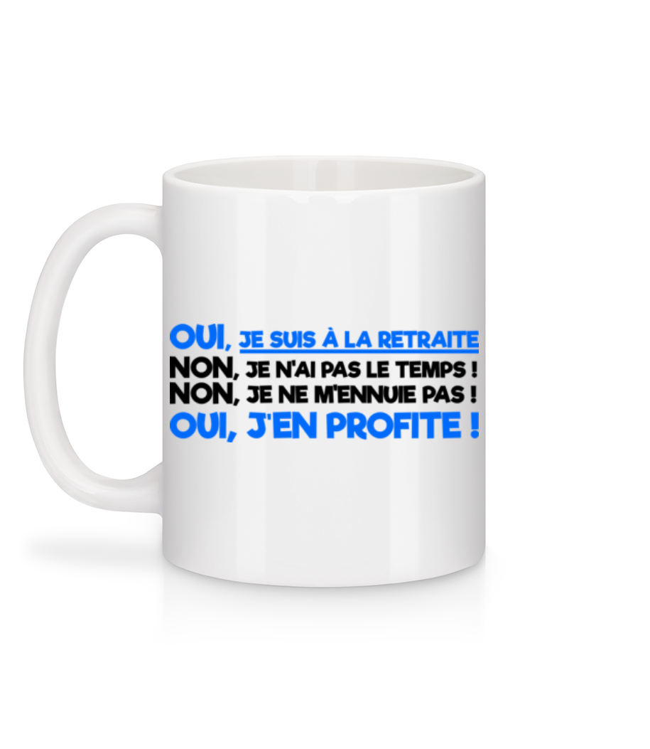 Aperçu: Oui, Je Suis À La Retraite! - Mug en céramique blanc - Blanc - Derrière