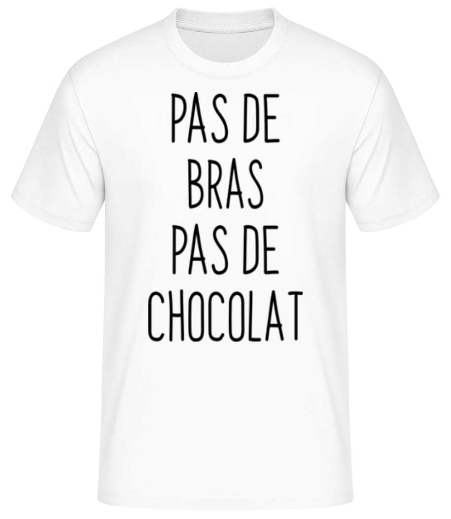 Aperçu: Pas De Bras Pas De Chocolat - T-shirt standard Homme - Blanc - Devant