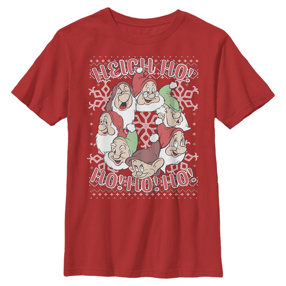 Disney - Blanche-Neige et les Sept Nains - Photo de groupe Seven Dwarf Sweater - Christmas - Enfant T-shirt