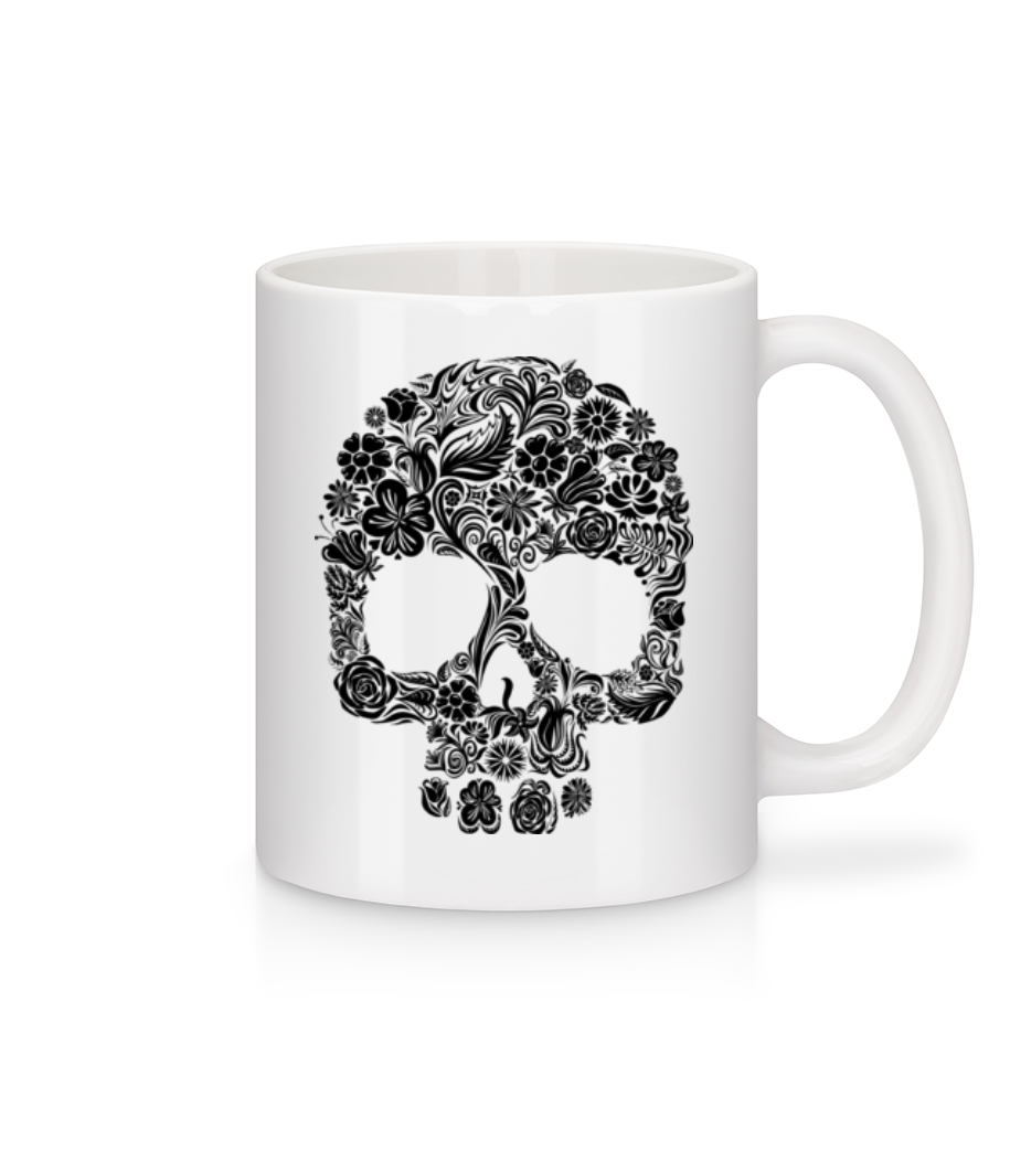 Flower Skull · Mug en céramique blanc