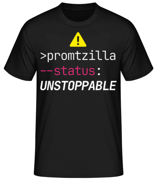 Promptzilla - T-shirt standard Homme - Noir - Devant