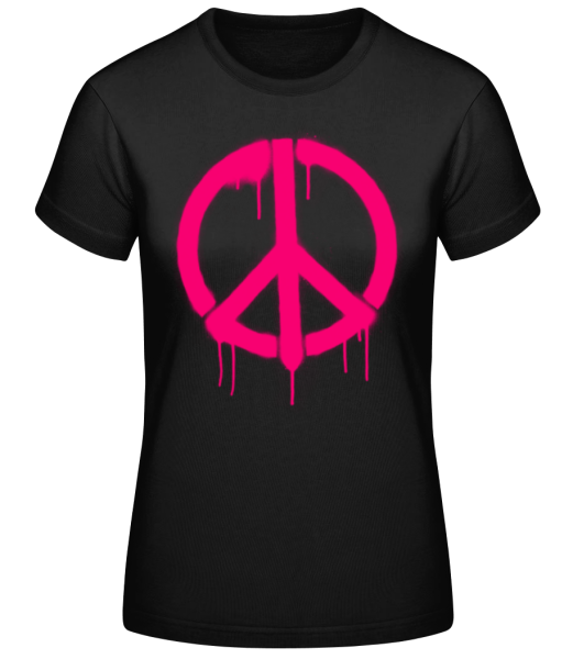 Graffiti Signe De Paix - T-shirt standard Femme - Noir - Devant
