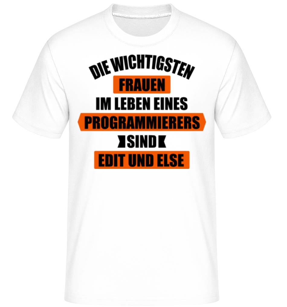 Vorschau: Programmierer Edit Else - Shirtinator Männer T-Shirt - Weiß - Vorne