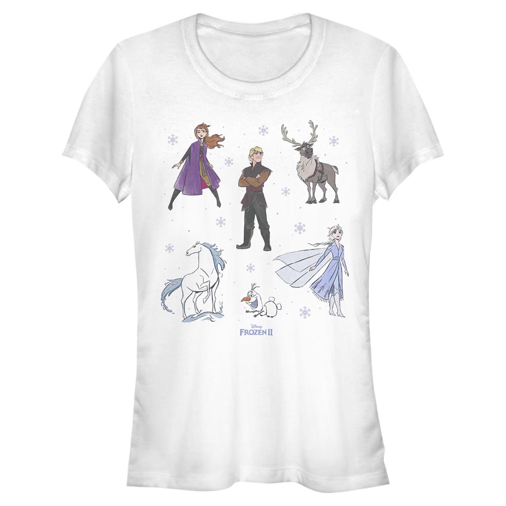 Disney - La Reine des neiges - Photo de groupe Frozen Doodles - Femme T-shirt