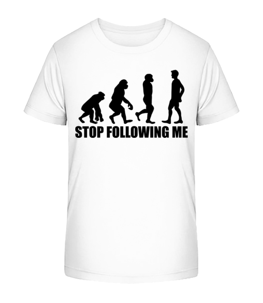 Aperçu: Stop Following Me - T-shirt bio Enfant Stanley Stella 2.0 - Blanc - Devant