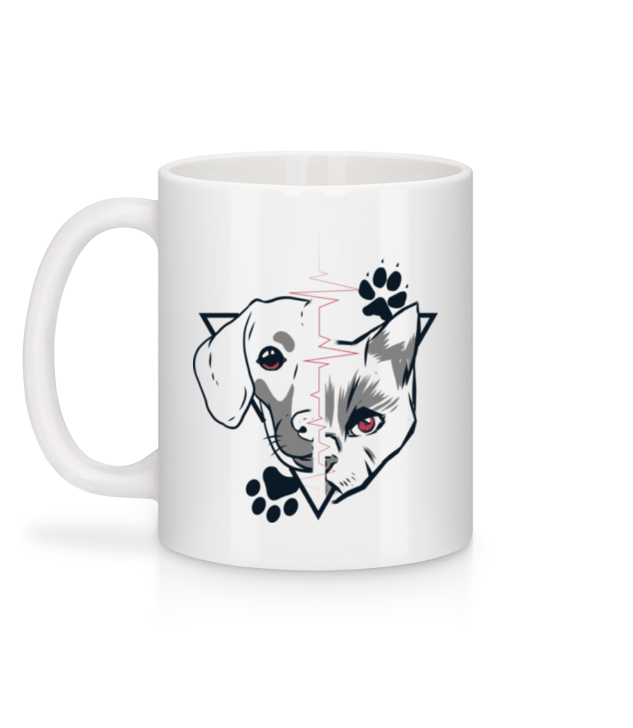 Vorschau: Cat And Dog - Tasse - Weiß - Hinten