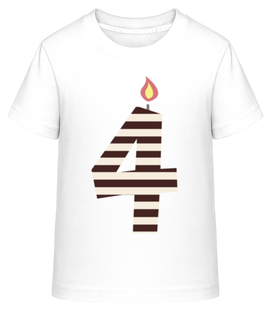 Bougie D'Anniversaire - T-shirt shirtinator Enfant - Blanc - Devant