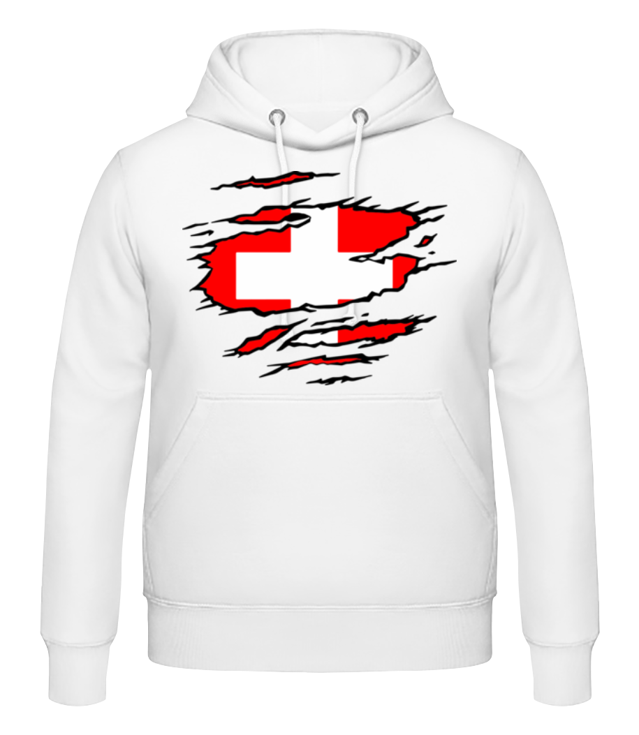 Drapeau déchiré Suisse · Sweat à capuche Homme