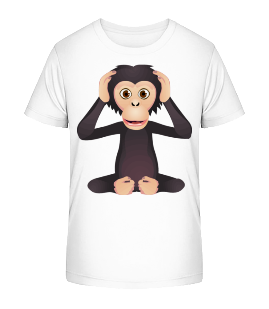 Aperçu: Singe Sourd - T-shirt bio Enfant Stanley Stella 2.0 - Blanc - Devant