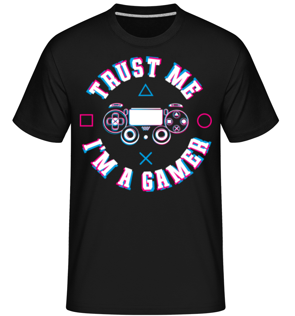 Náhľad: Trust Me Im A Gamer -  Shirtinator tričko pre pánov - Čierna - Predné