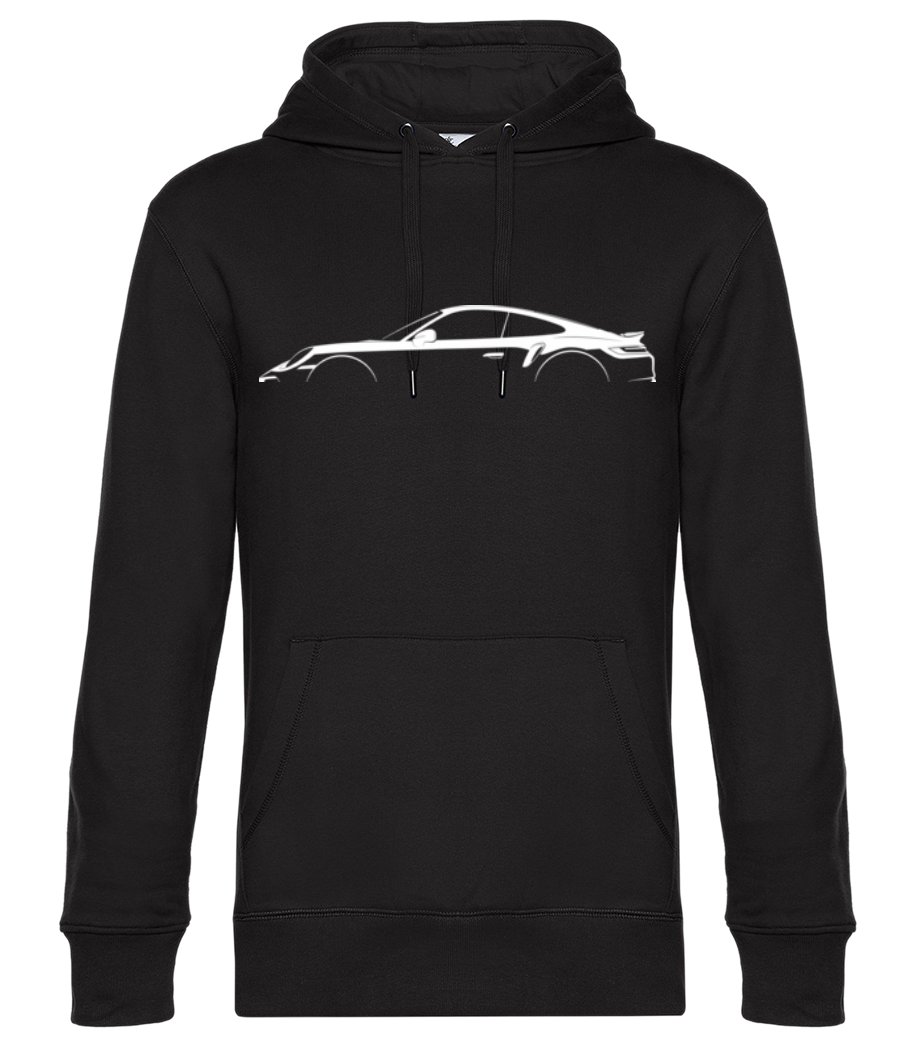 Aperçu: 'Porsche 911 Turbo S (992)' Silhouette - Sweat à capuche premium Unisexe - Noir - Devant