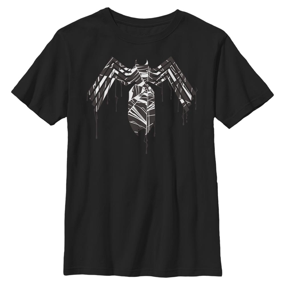 Aperçu: Marvel - Spider-Man - Spider-Man Venom Dripping Logo - Enfant T-shirt - Noir - Devant