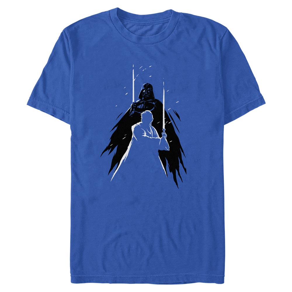 Vorschau: Star Wars - Obi-Wan Kenobi - Obi-Wan Kenobi & Darth Vader Vader Kenobi Silhouettes - Männer T-Shirt - Royalblau - Vorne