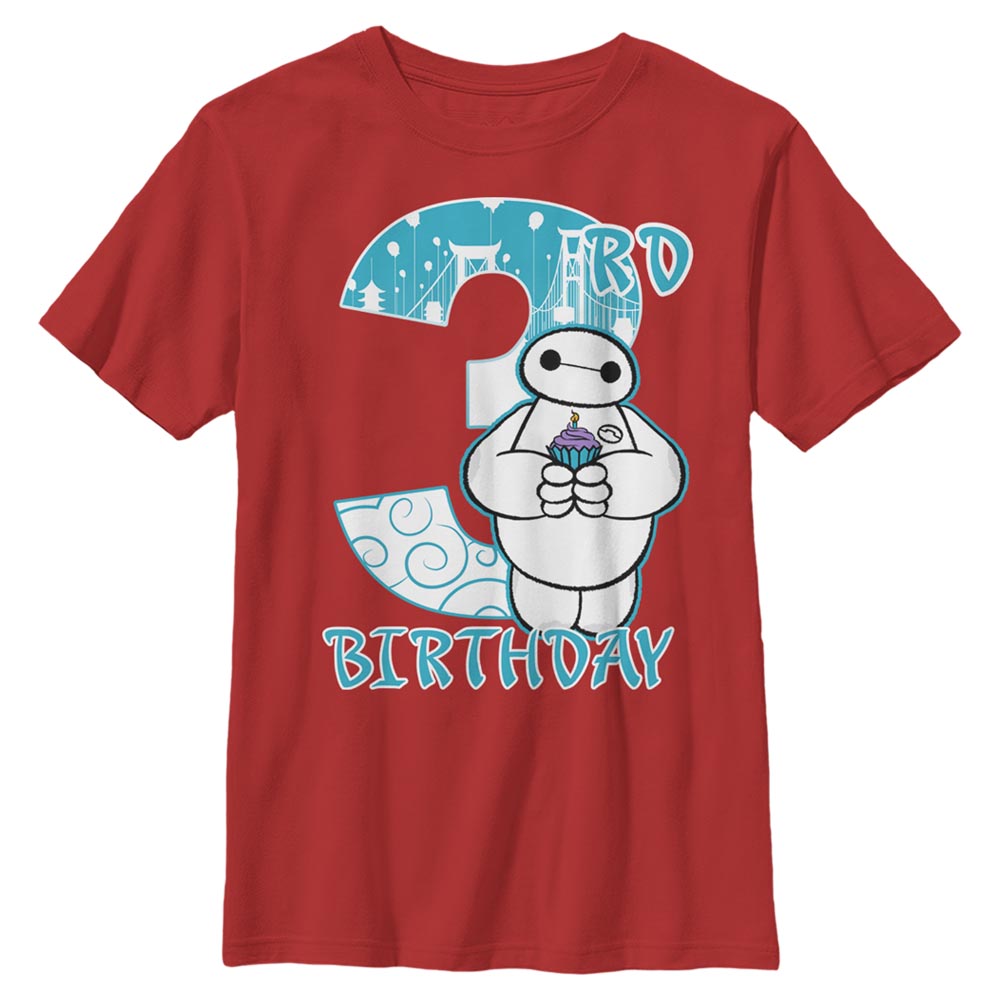 Disney - Les Nouveaux Héros - Baymax 3 Years - Birthday - Enfant T-shirt