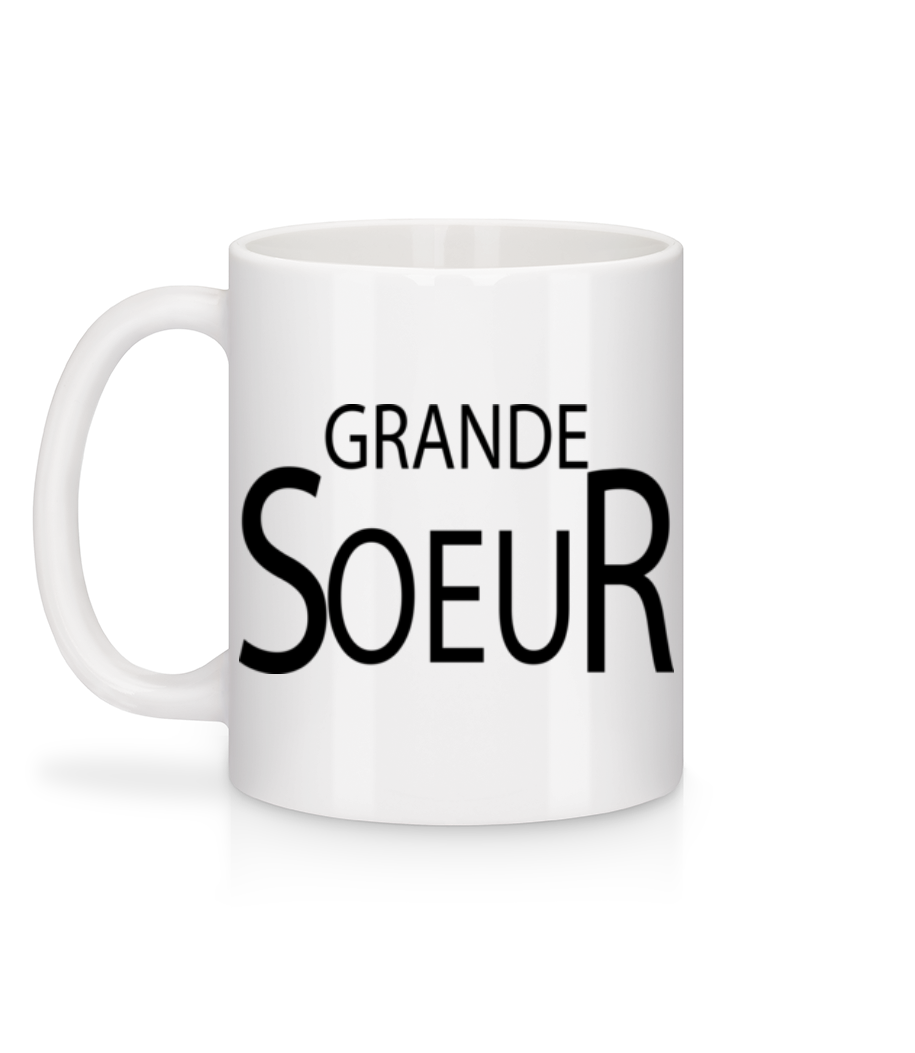 Aperçu: Grande Sœur - Mug en céramique blanc - Blanc - Derrière