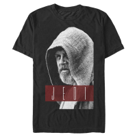 Star Wars - Episode 7 - Luke Skywalker Luke Jedi - Men's T-Shirt - Black - Front Star Wars - Episode 7 - Luke Skywalker Luke Jedi - Men's T-Shirt - Black - Front