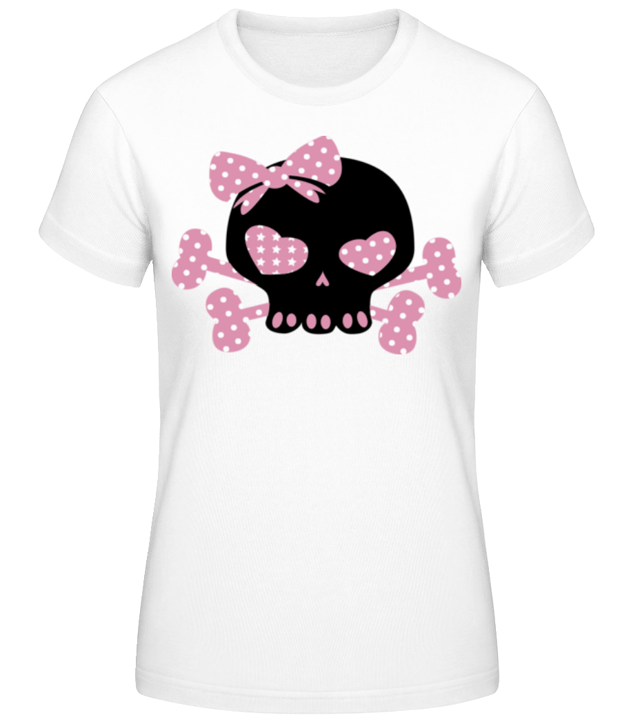 Aperçu: Emo Skull Stars - T-shirt standard Femme - Blanc - Devant