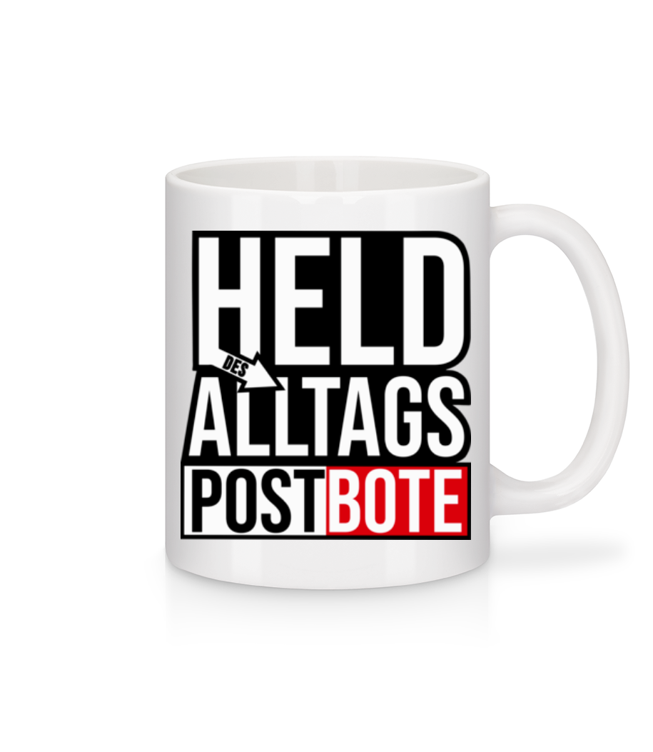 Vorschau: Heldin Des Alltags Postbote - Tasse - Weiß - Vorne