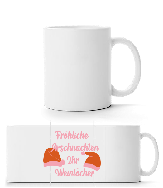 Fröhliche Arschnachten · Panoramatasse