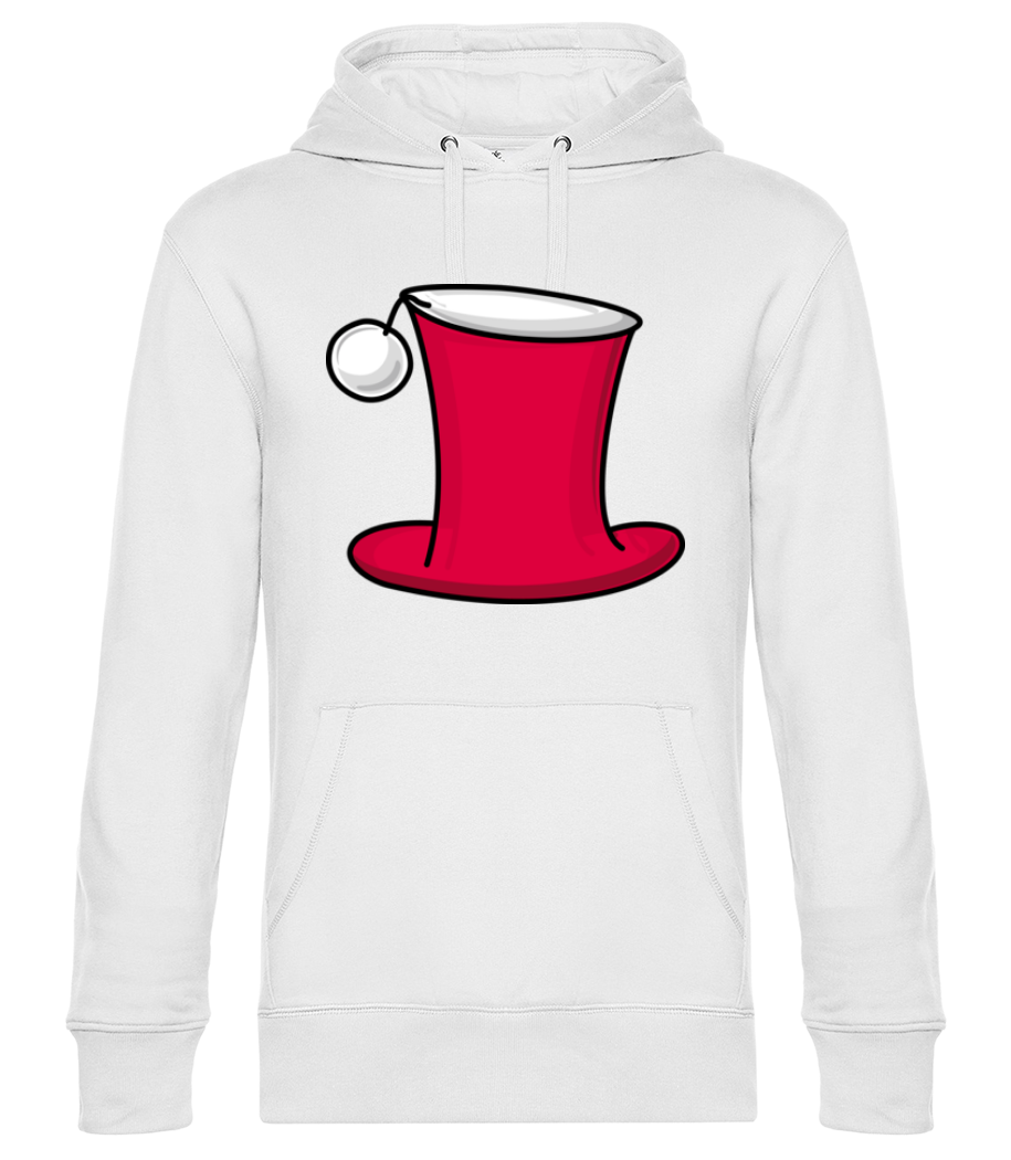 Chapeau De Noël - Sweat à capuche premium Unisexe - Blanc - Devant