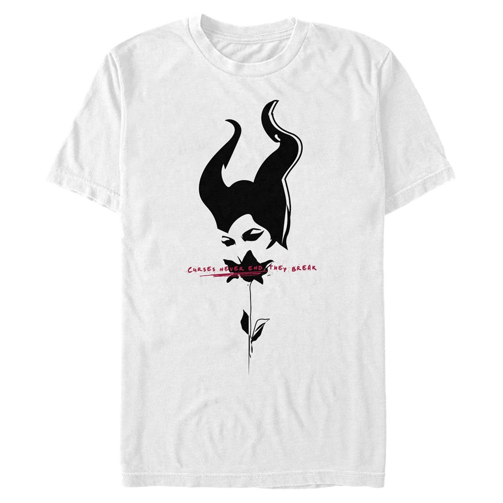 Aperçu: Disney - Maléfique Le Pouvoir du Mal - Maleficent Black Rose Curse - Homme T-shirt - Blanc - Devant
