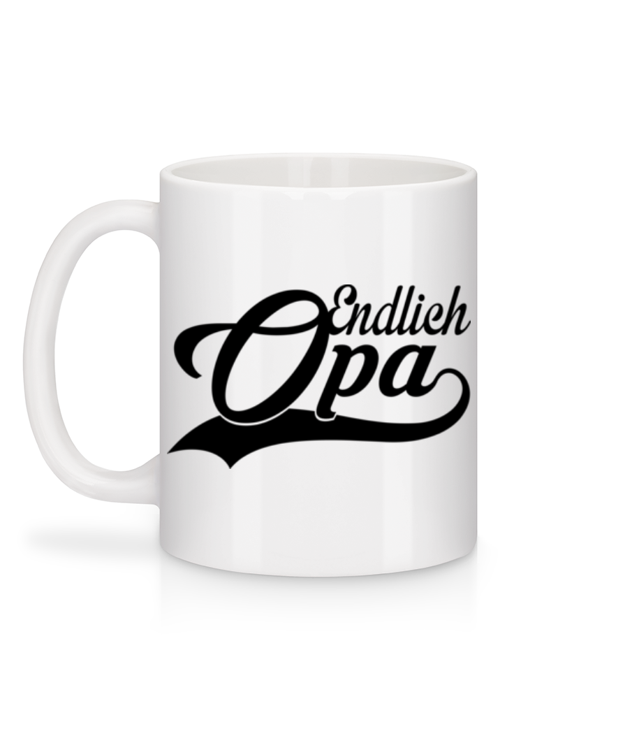 Vorschau: Endlich Opa - Tasse - Weiß - Hinten